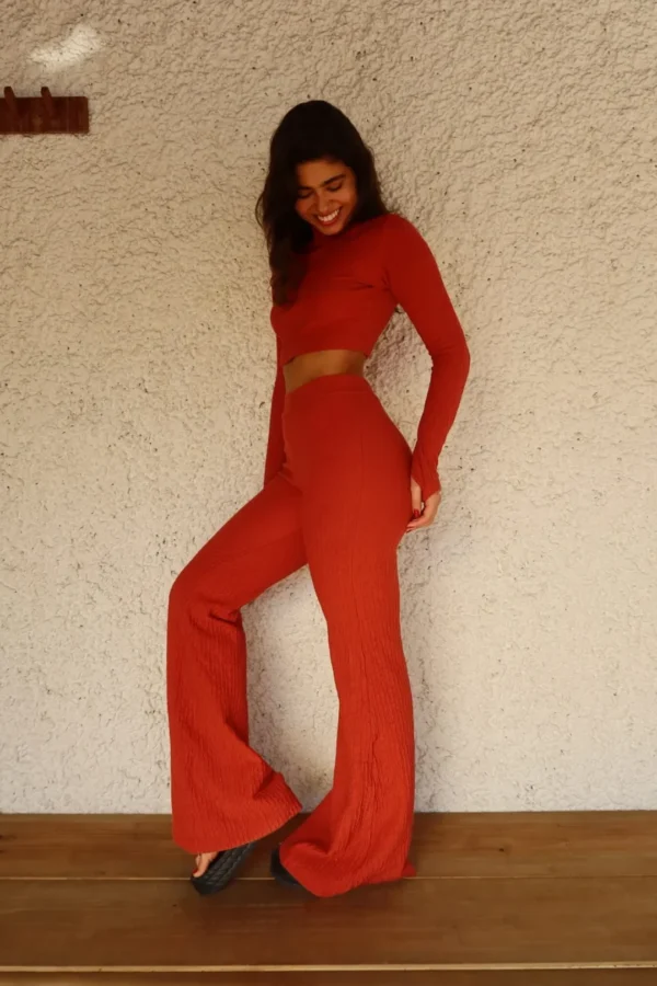 CALÇA MARCELA TERRA COTA